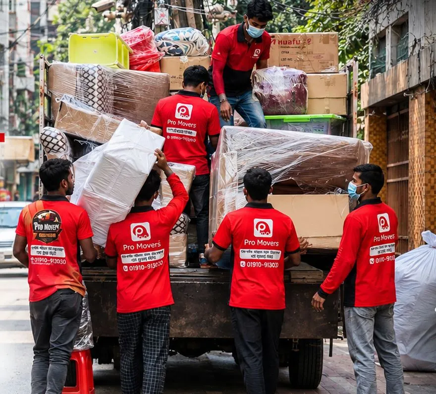Pro Movers BD team loading a move